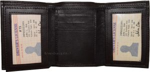 Lot of 3 New Trifold Leather Man’s wallet 9 card space 2 ID Window 2 bill slots - Image 6