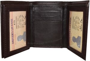 Lot of 3 New Trifold Leather Man’s wallet 9 card space 2 ID Window 2 bill slots - Image 8