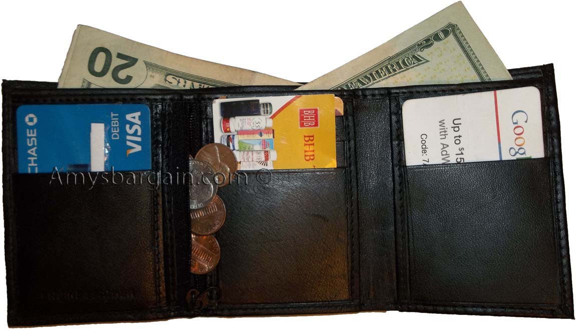 Lot of 3 New Trifold Leather Men’s wallet, billfold change purse bi-fold wallet* - Image 11