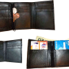 Lot of 3 New Trifold Leather Men’s wallet, billfold change purse bi-fold wallet*