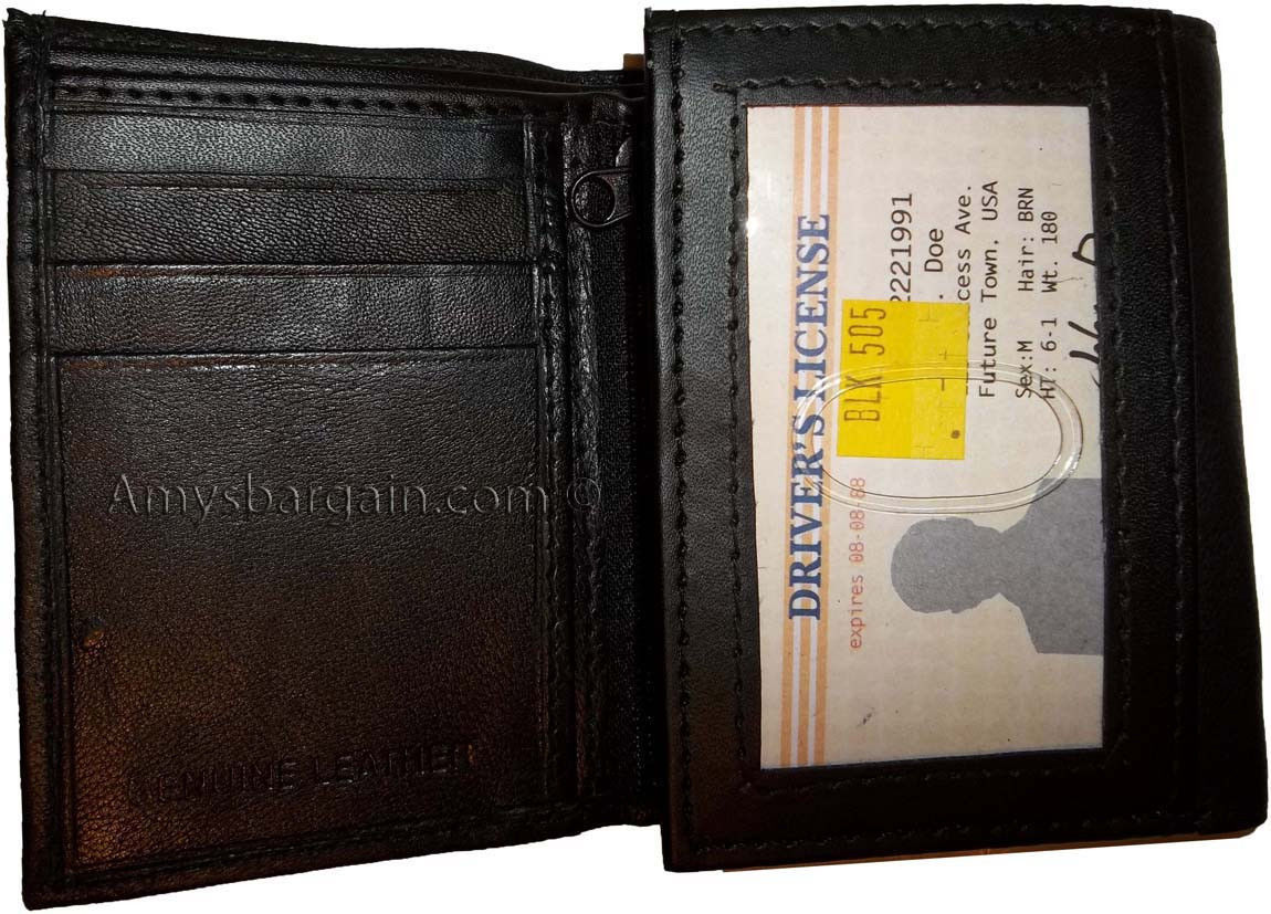Lot of 3 New Trifold Leather Men’s wallet, billfold change purse bi-fold wallet* - Image 12