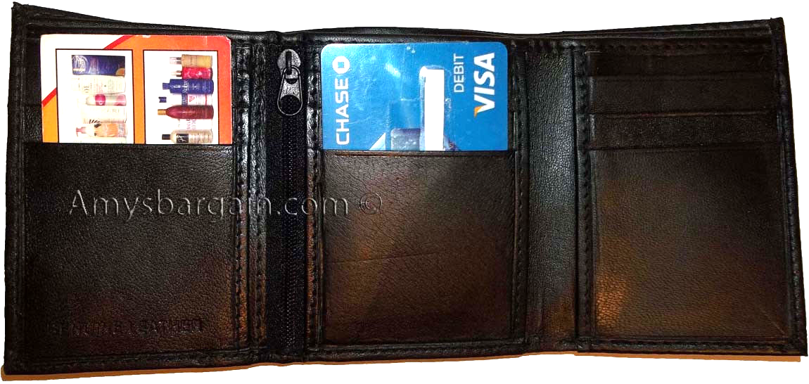 Lot of 3 New Trifold Leather Men’s wallet, billfold change purse bi-fold wallet* - Image 4