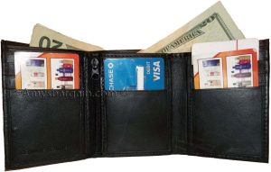 Lot of 3 New Trifold Leather Men’s wallet, billfold change purse bi-fold wallet* - Image 6
