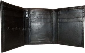 Lot of 3 New Trifold Leather Men’s wallet, billfold change purse bi-fold wallet* - Image 7