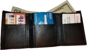 Lot of 3 New Trifold Leather Men’s wallet, billfold change purse bi-fold wallet* - Image 8
