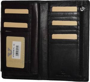 Lot of 3. Women Leather Checkbook Wallet Black 3 bill pockets zip coin purse new - Image 13