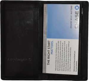 Lot of 3. Women Leather Checkbook Wallet Black 3 bill pockets zip coin purse new - Image 9