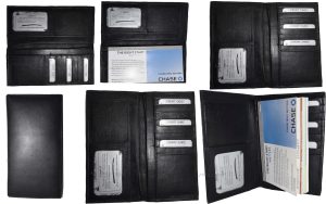 Lot of 3 Women/Men's Leather Checkbook Wallet Black Unbranded wallet card case - Image 7