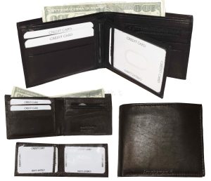 Lot of 3 man's wallet bifold 2-in-1 leather wallet 9 card slot 3 id 3 bill slots - Image 10