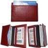 Lot of 3 women men's leather business credit card id card case 30 card holder