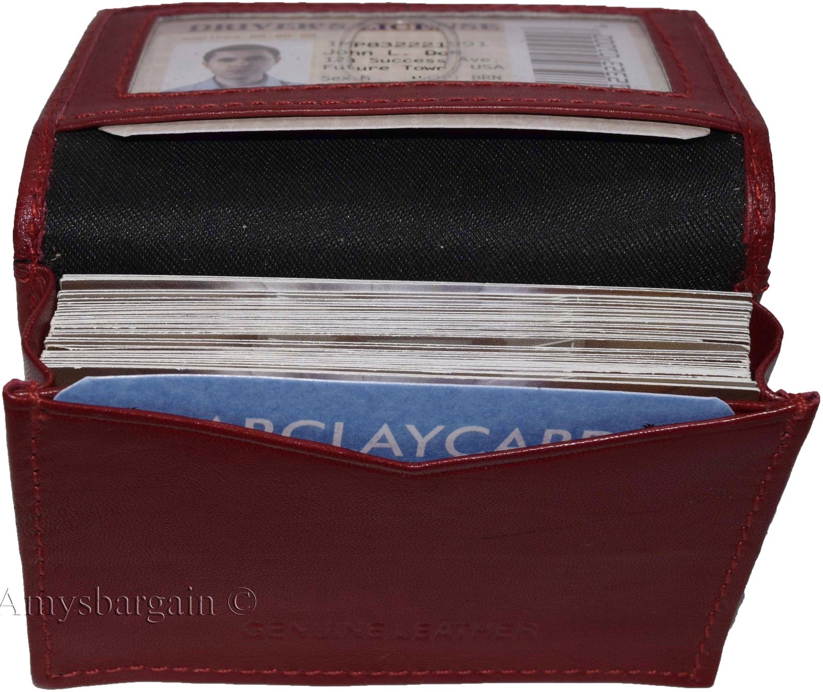 Lot of 3 women men's leather business credit card id card case 30 card holder - Image 7