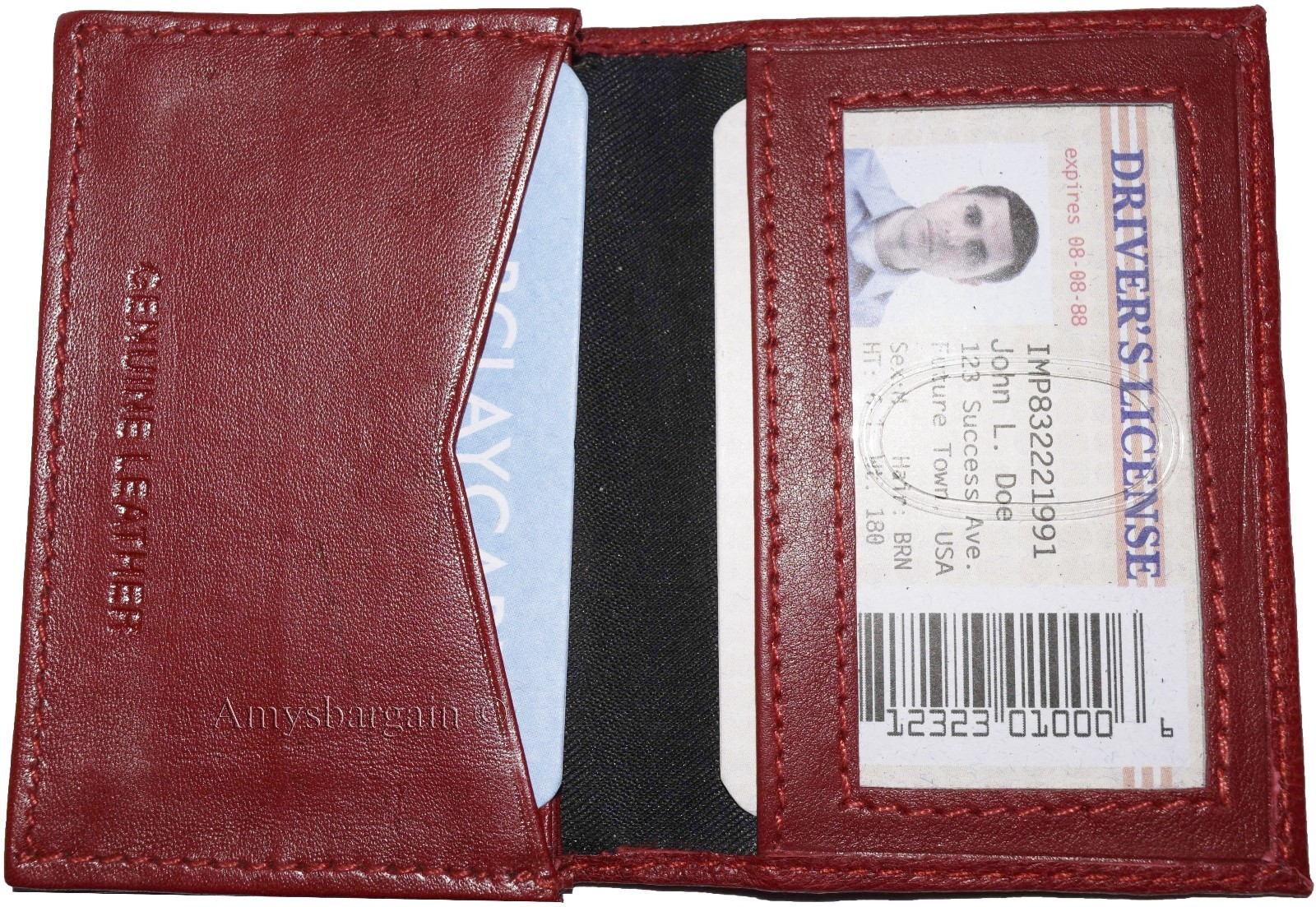 Lot of 3 women men's leather business credit card id card case 30 card holder - Image 10