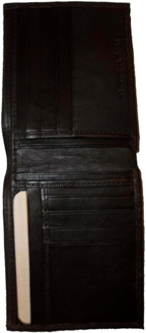 Lot of 4 Men's Bifold genuine leather Wallet Brown 2 Bill pockets card wallet - Image 8