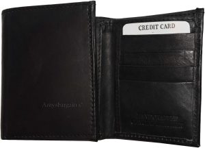 Lot of 4 Men's Trifold Leather Wallet 8 credit card ID Black billfold wallet NWT - Image 9