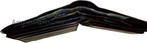 Lot of 4 Men's bi-fold Leather Wallet 7 credit card ID Change purse 2 bill slots - Image 11