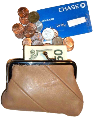 Lot of 4 New Women's Leather Change Purse Coin bag Wallet bag Hand Coin case BN - Image 3