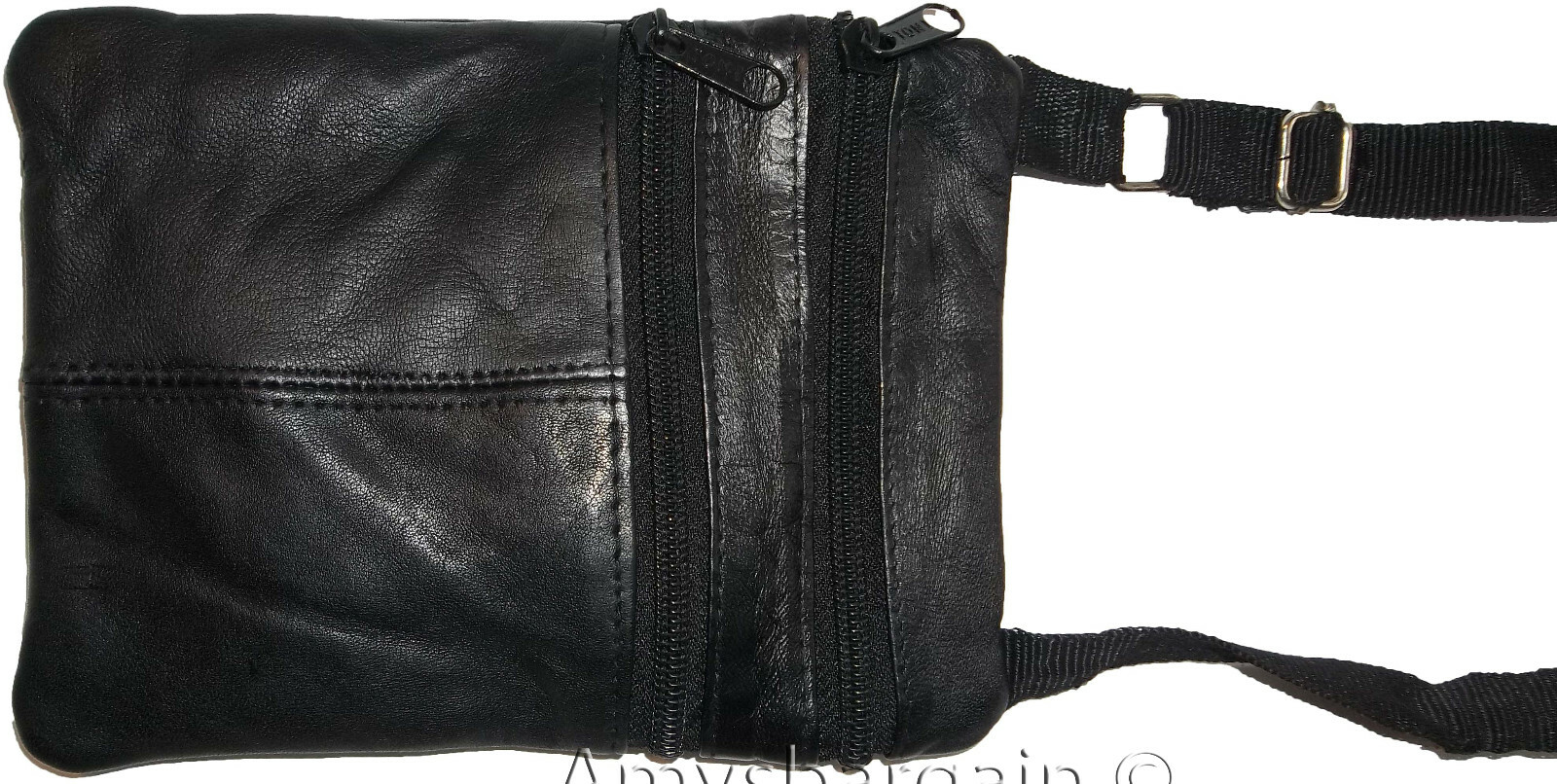 Lot of 4 handbag leather passport case credit Card case purse neck travel pouch - Image 12