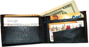 Lot of 5 Bifold Leather Man’s wallet 10 Card 3 bill spaces 2 ID change purse new - Image 6