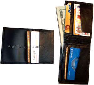 Lot of 5 Bifold Leather Man’s wallet 10 Card 3 bill spaces 2 ID change purse new - Image 7
