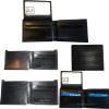 Lot of 5 New Woven Printed Leather man's bi fold wallet 6 cards ID Wallet BNWT
