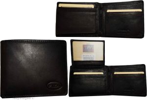 Lot of 6 FIZA NY Leather men's Black wallet Billfold wallet 2 Bill slots in Box - Image 6