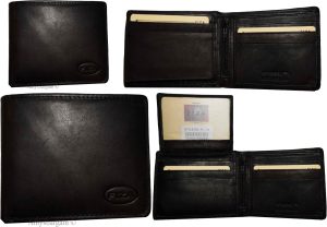 Lot of 6 FIZA NY Leather men's Black wallet Billfold wallet 2 Bill slots in Box - Image 7