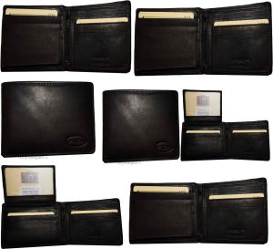 Lot of 6 FIZA NY Leather men's Black wallet Billfold wallet 2 Bill slots in Box - Image 10