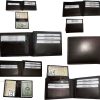 Lot of 6 New Men's Soft Leather Brown billfold Wallet 9 Credit ATM Card 2 ID NWT