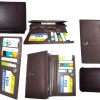 Lot of 6 New Women's checkbook wallet, Brown leather Ladies checkbook wallet NWT