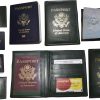 Lot of 6 New lambskin leather Passport cover. ID case credit card wallet bnwt .