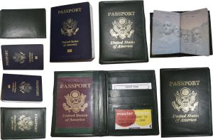 Lot of 6 New lambskin leather Passport cover. ID case credit card wallet bnwt .