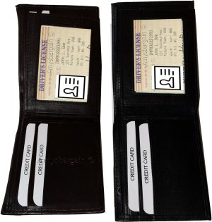 Lot of 6 men's bifold leather wallet 3 bill slots id case change case brand new - Image 9