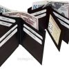 Lot of 6 men's bifold leather wallet 3 bill slots id case change case brand new