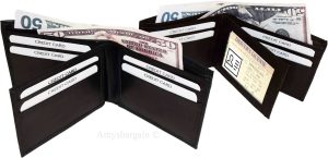 Lot of 6 men's bifold leather wallet 3 bill slots id case change case brand new - Image 11
