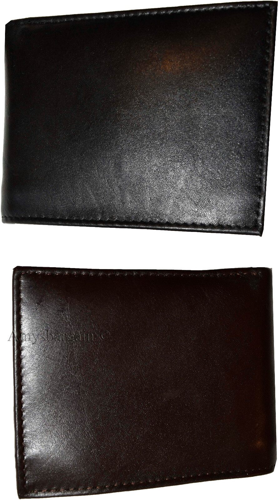Lot of 6 men's bifold leather wallet 3 bill slots id case change case brand new - Image 6