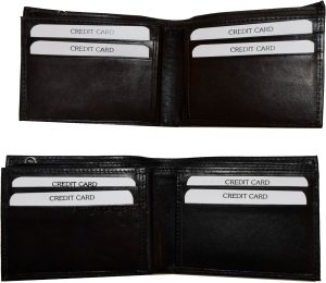 Lot of 6 men's bifold leather wallet 3 bill slots id case change case brand new - Image 7