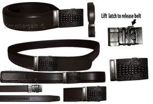 Man's belt X Large size genuine leather lizard skin Leather printed leather bew