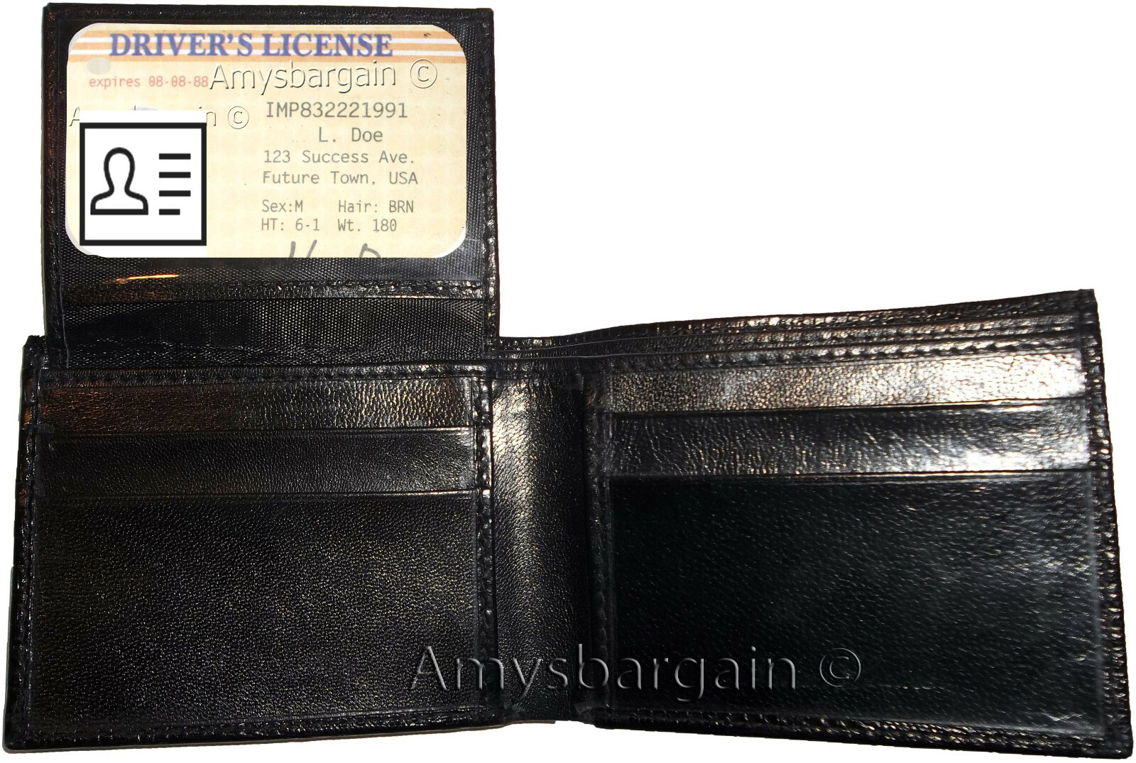 Man's bi fold wallet new style Woven Printed genuine eather 2 bill slots 6 card - Image 13