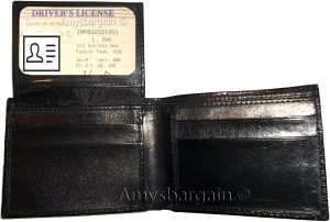 Man's bi fold wallet new style Woven Printed genuine eather 2 bill slots 6 card - Image 12