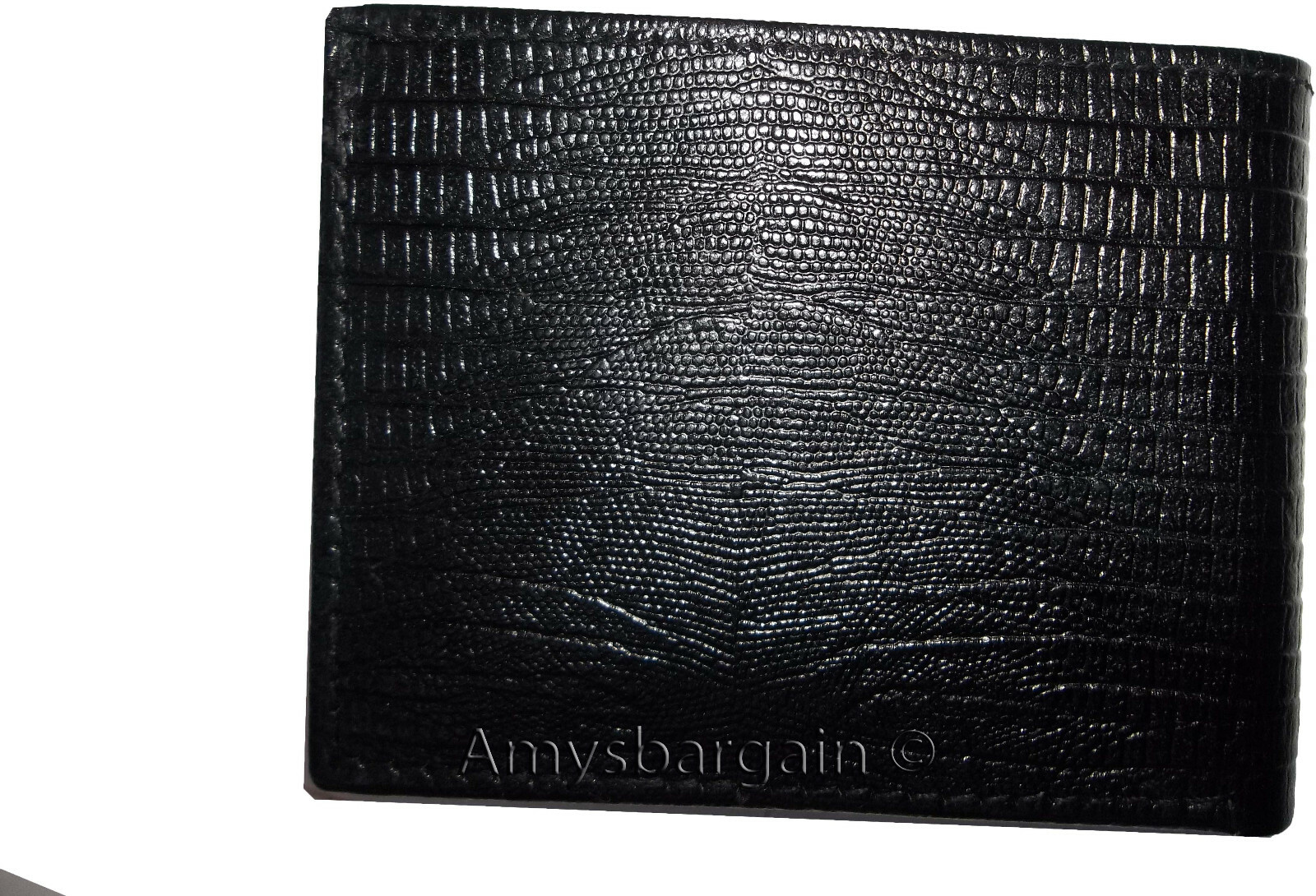 Man's bi fold wallet new style Woven Printed genuine eather 2 bill slots 6 card - Image 3