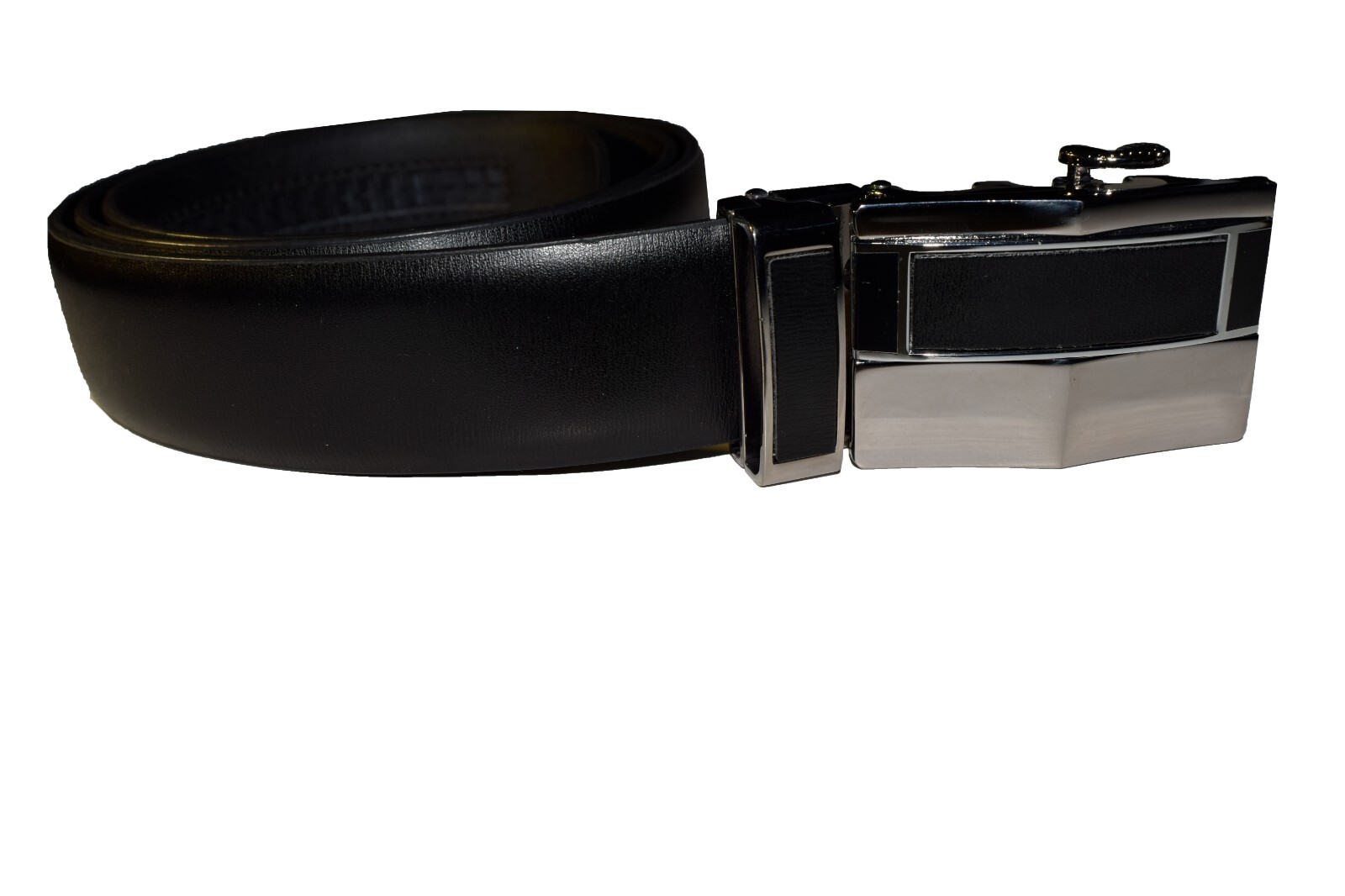 Men's Automatic Click Lock Buckle Waist Strap Dress Comfort Black Belt Casual 50 - Image 17