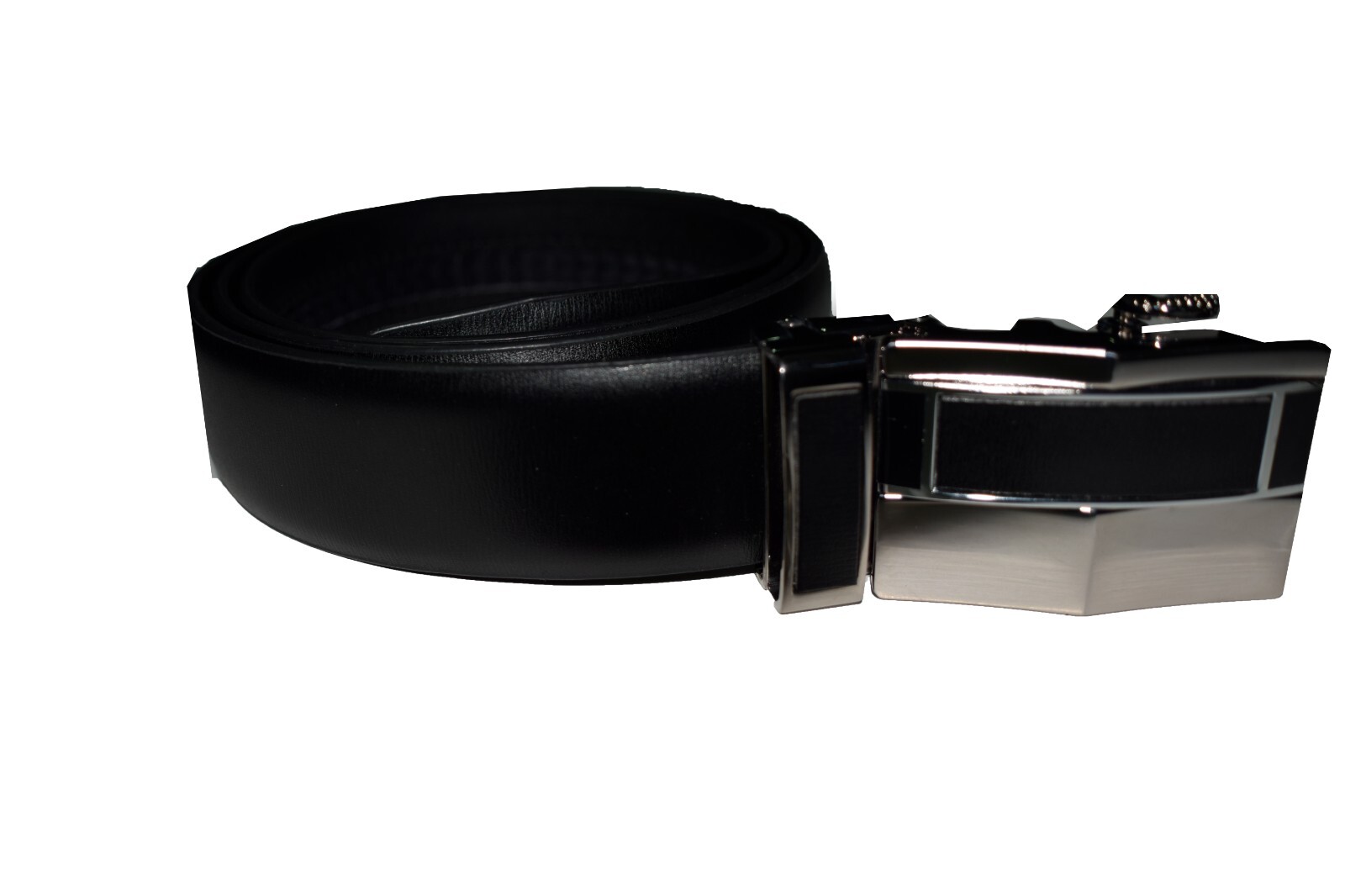 Men's Automatic Click Lock Buckle Waist Strap Dress Comfort Black Belt Casual 50 - Image 3