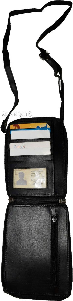 Men's Bag belt bag Organizer Small men's Black leather belt bag Men's handbag - Image 5