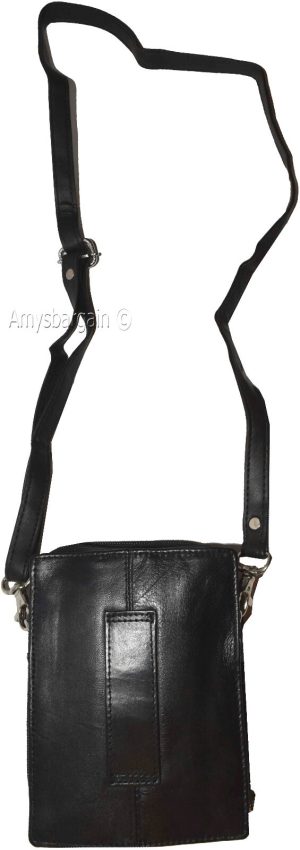 Men's Bag belt bag Organizer Small men's Black leather belt bag Men's handbag - Image 7