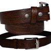 Men's Belt, 32-50" Solid Leather Belt. Men's Brown Casual Leather belt, New belt