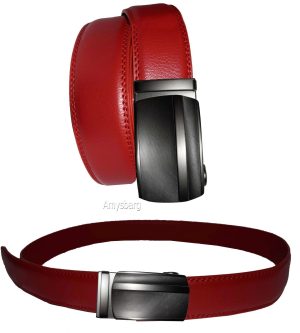 Men’s Belt 43" Real Leather Automatic lock buckle Dress Casual belt Fashion belt - Image 4