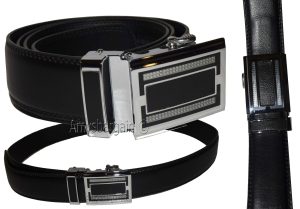 Men's Belt Up to 50” Leather Dress Belt Automtic Lock belt Quick lock belt New - Image 4