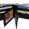 Men's Bifold Black wallet genuine Leather 12 credit card 3 ID 2 Bill pockets