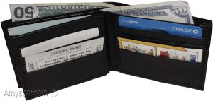 Men's Bifold Black wallet genuine Leather 12 credit card 3 ID 2 Bill pockets - Image 13