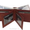 Men's Bifold leather wallet, 2 center pieces 9 card 3 IDs Genuine leather wallet